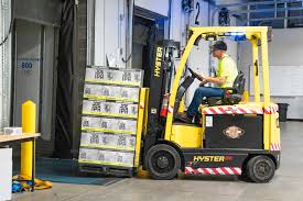 forklift in a warehouse